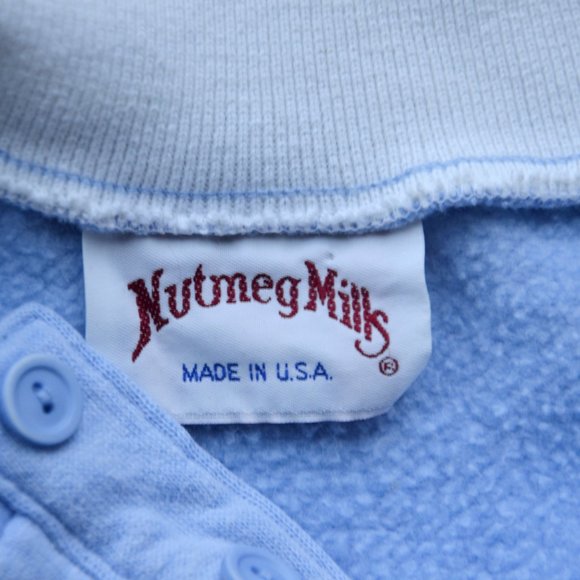 vintage 80s nutmeg mills collared unc tarheels pullover sweatshirt - Picture 4 of 4